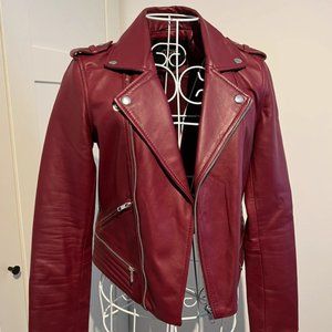 Maje jacket NEW burgundy leather 36